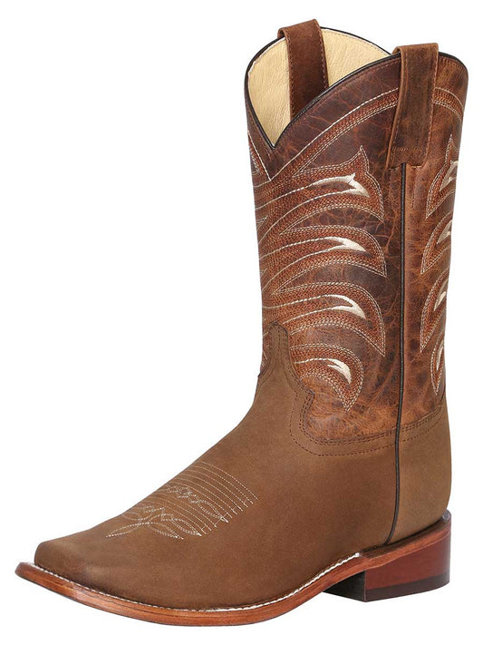El General Men's Square Toe Cowboy Boot - Crazy Tan 42993