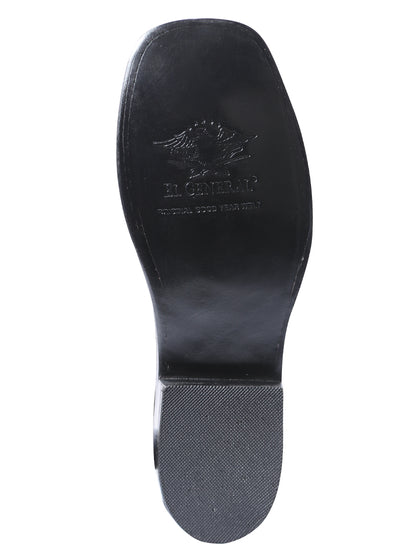 El General Men;s Square Toe Cowboy Boot - Crazy Black 42994