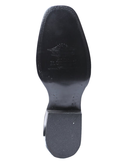 El General Men's Square Toe Cowboy Boot - Crazy - Black 42998