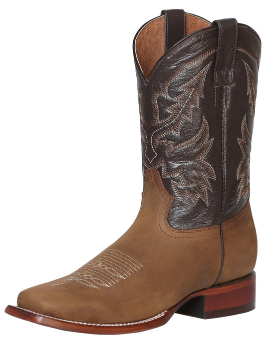El General Men's Square Toe Cowboy Boot - Crazy Tan 43007