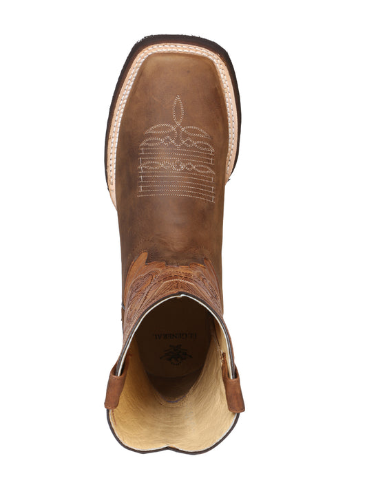 El General Men's Square Toe Cowboy Boot - Crazy Tan 43011
