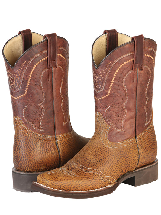 El General Men's Square Toe Cowboy Boot - Crazy  Honey 43012