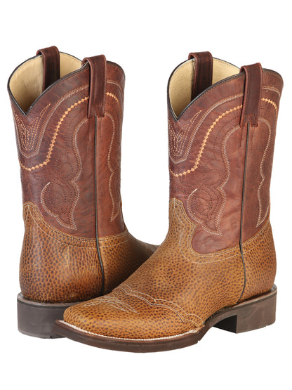 El General Men's Square Toe Cowboy Boot - Crazy  Honey 43012