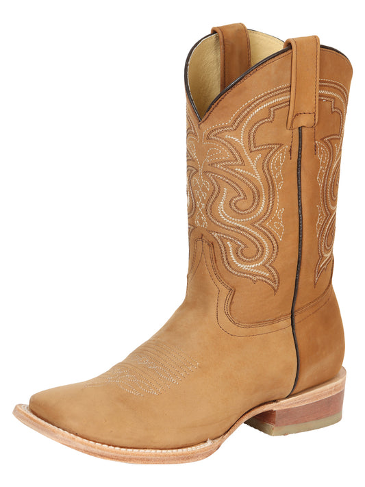 El General 100 Años Men’s Square Toe Cowboy Boot - Honey 43538