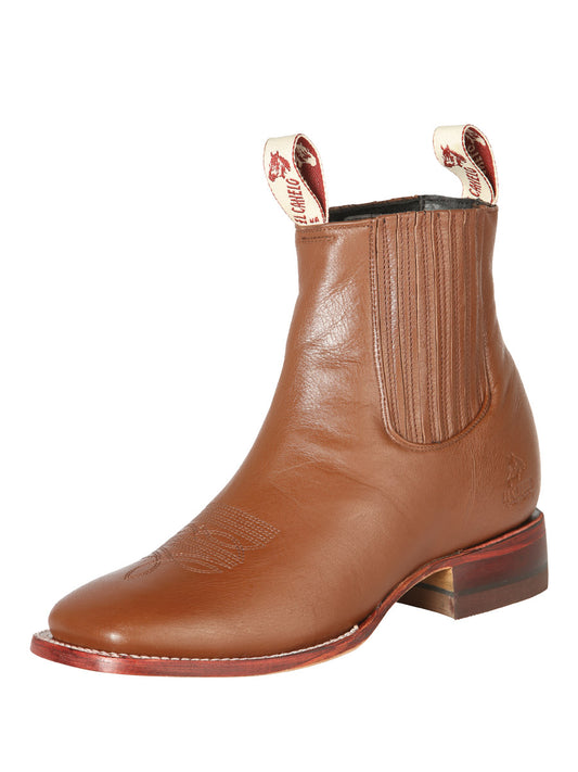 El Canelo Men’s Square Toe Fronterizo Ankle Boots Botin - Ikon Wood 44242