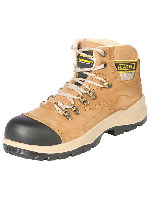 Caribu Men's Work Ankle Boot - Nubuck Golden Brown 44361