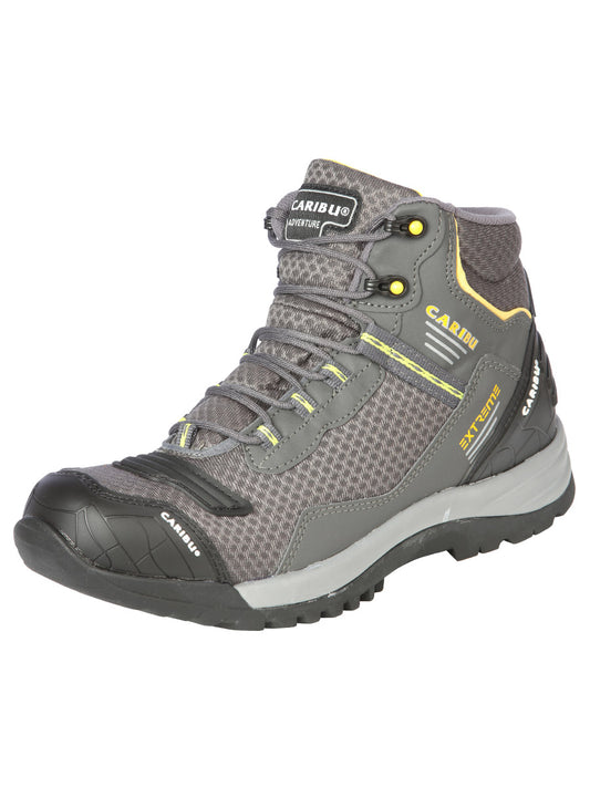Caribu Men's Lace-up Work Boot - Grey/Yellow 44367