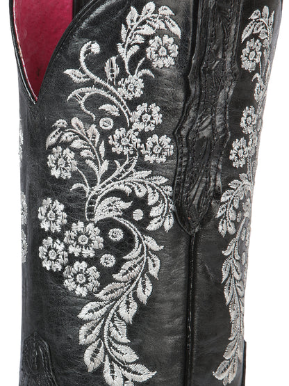 El General Women's Square Toe Cowboy Boot -  Black 44636
