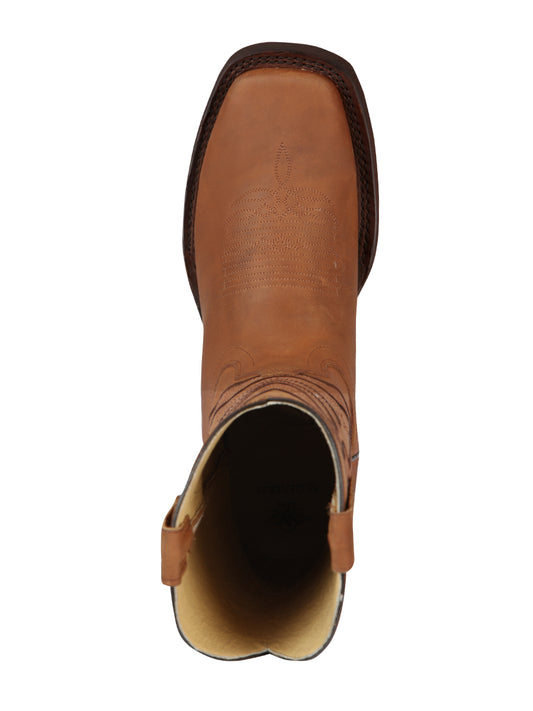 El General Men's Square Toe Cowboy Boot - Crazy Kansas - Honey 44657