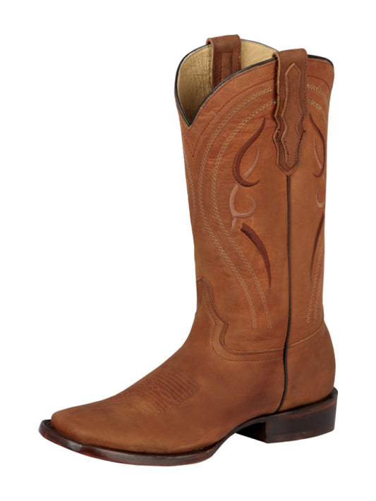 El General Men's Square Toe Cowboy Boot - Crazy Kansas - Honey 44658