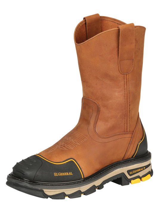El General Men’s Square Toe Work Boot - Crazy Leather - Kansas 44689