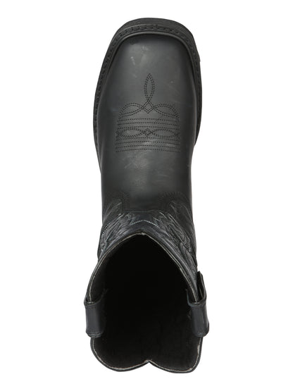 El General Men’s Square Toe Work Boot - Crazy Black 44694