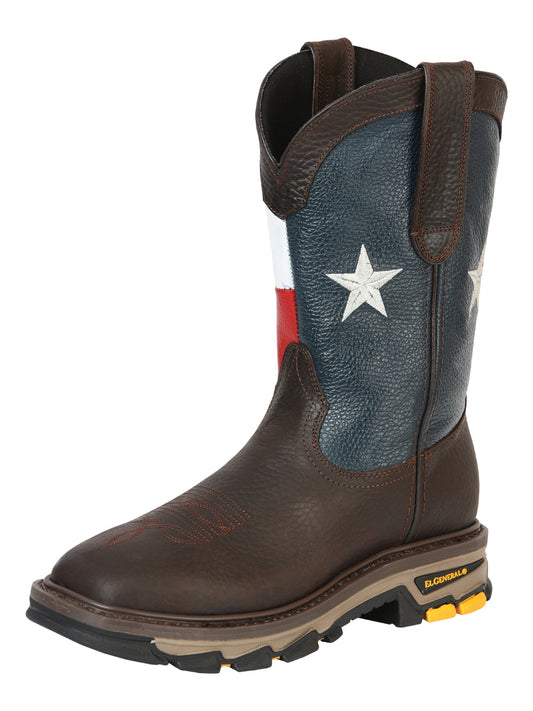 El General Men’s Square Toe Work Boot - TX- Chocolate 44749