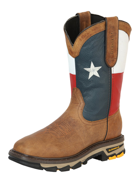 El General Men’s Square Toe Work Boot - TX - Brown - 44750