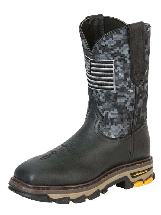 El General Men’s Square Steel Toe Work Boot - Black 44774
