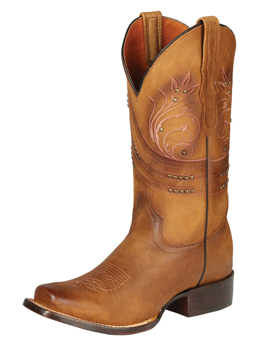 El General Women’s Square Toe Cowboy Boot - Crazy Honey 44852
