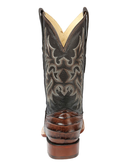 El Señor de los Cielos x El General Men’s Square Toe Boot - Caiman Belly Print - Brown 44937