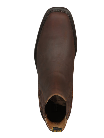 El General Men's Narrow Square Toe Ankle Boot - Honey 45005