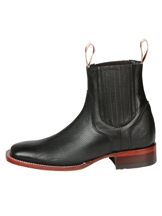 El Canelo Men’s Square Toe Ankle Boots - Caisson Black 45211