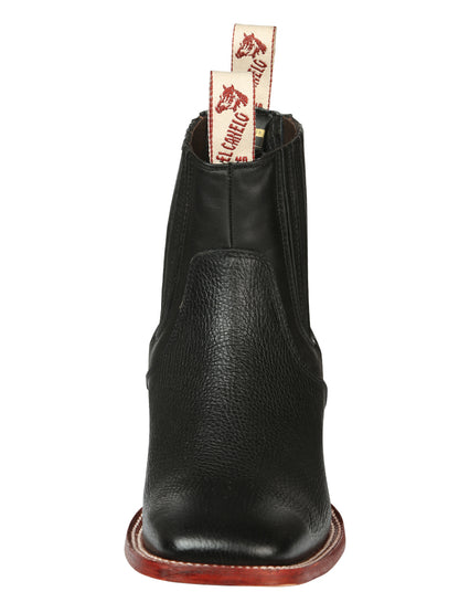 El Canelo Men’s Square Toe Ankle Boots - Caisson Black 45211