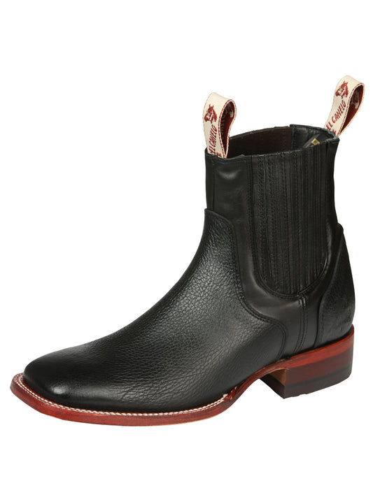 El Canelo Men’s Square Toe Ankle Boots - Caisson Black 45211