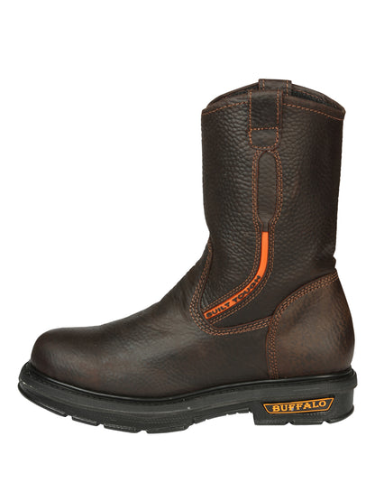 Buffalo & Bull Men’s Work Boots with Steel Toe- Bovine Leather - Rino Moka 45260