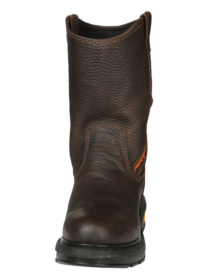 Buffalo & Bull Men’s Work Boots with Steel Toe- Bovine Leather - Rino Moka 45260