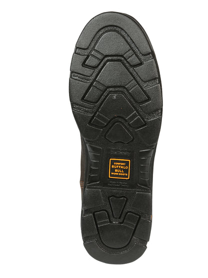 Buffalo & Bull Men’s Work Boots with Steel Toe- Bovine Leather - Rino Moka 45260