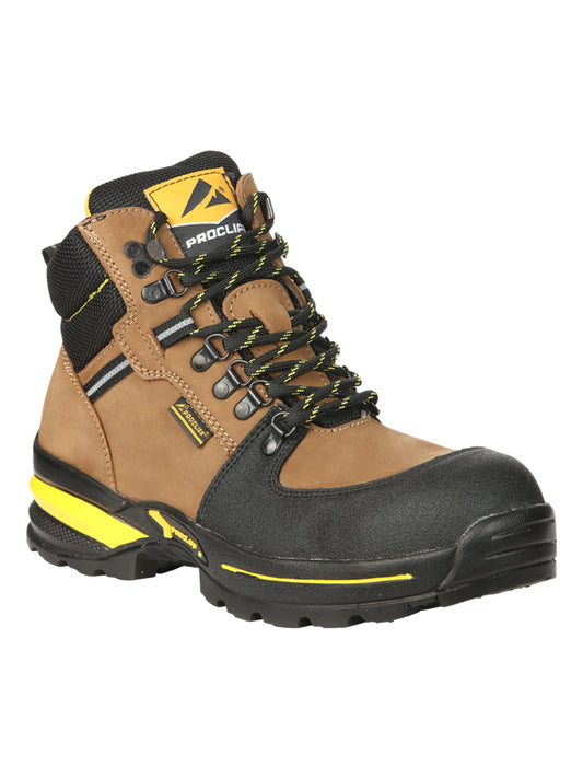 Pro Cliff Men’s Work Boots with Laces/Steel Toe - Nobuck Maple 45286