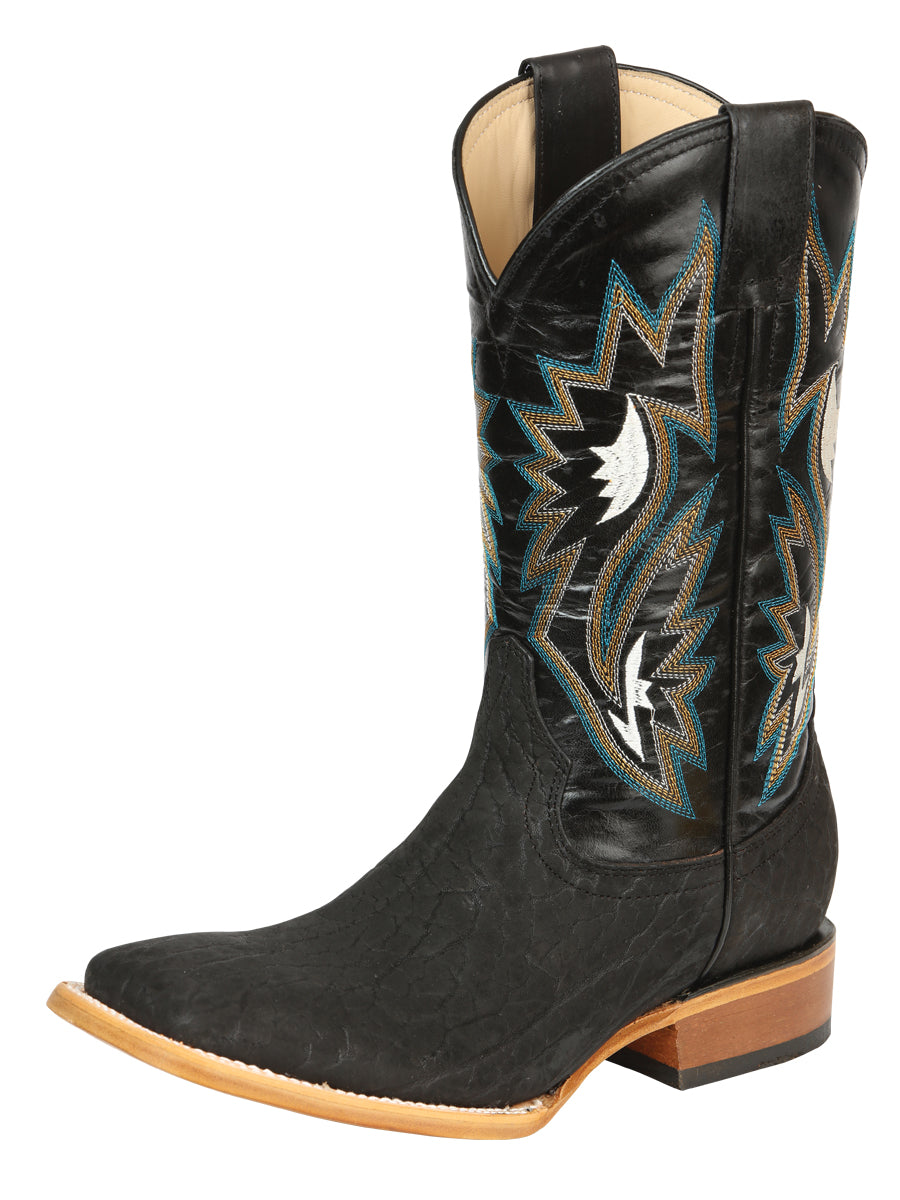 Jar Boots Mens Square Toe Cowboy Boot - Black Cuello de Toro 45474