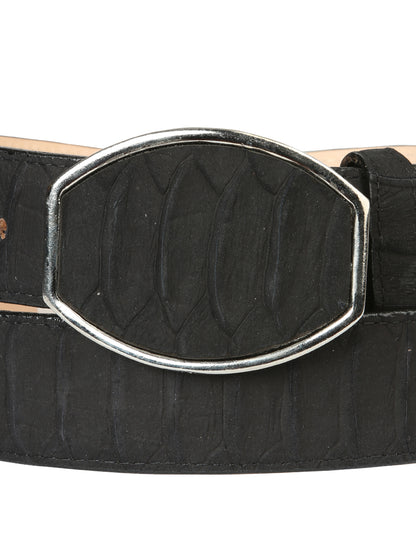 El General Men's Leather Belt - Python Black 45569