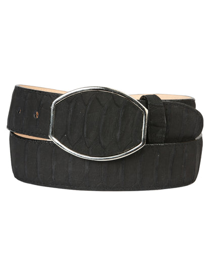 El General Men's Leather Belt - Python Black 45569