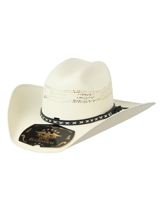 El General Men's 20X Palm Straw Western Cowboy Hat - Bangora Toro  JB Brim 45763