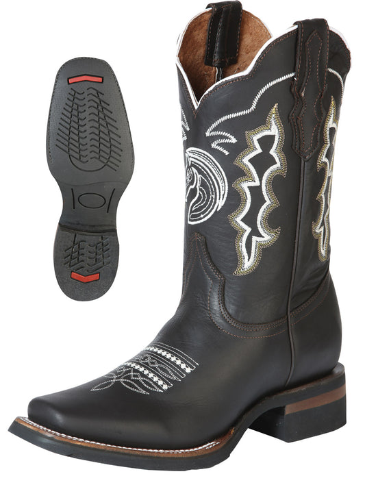 El General Men's Narrow Square Toe Cowboy Rodeo Boot - Crazy Choco - 51114