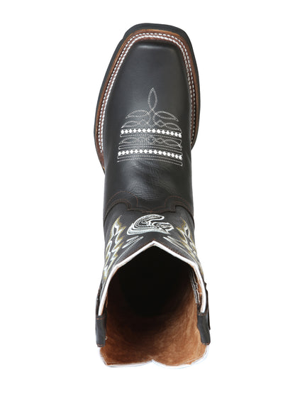 El General Men's Narrow Square Toe Cowboy Rodeo Boot - Crazy Choco - 51114