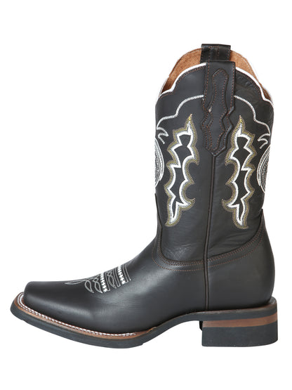 El General Men's Narrow Square Toe Cowboy Rodeo Boot - Crazy Choco - 51114