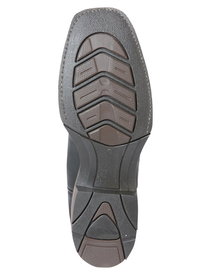 El General Men's Narrow Square Toe Classic Cowboy Rodeo Boot - Dark Brown - 51118