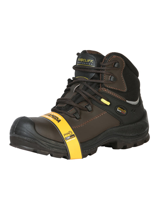 ProCliff Steel Toe Protection Lace-Up Work Shoe- Brown 91604