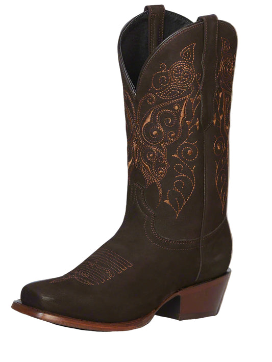El General Women's Cowboy Rodeo Boot  Limited Edition - Nobuck Brown 122489