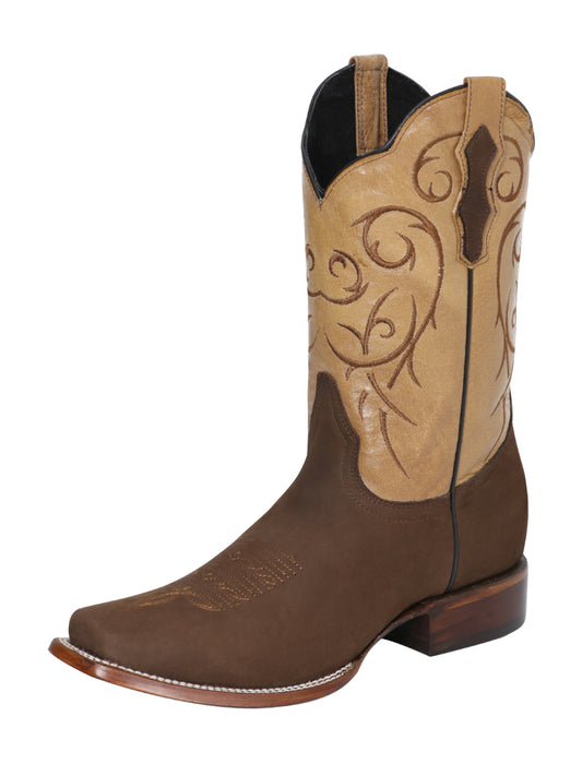 El Senor de los Cielos x El General Narrow Square Toe -  Nobuck Camel 124071
