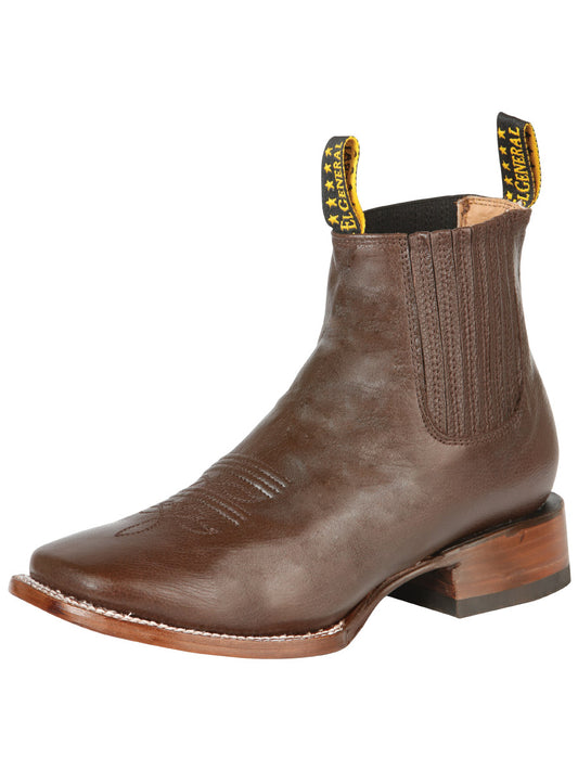 El General Square Toe Ankle Chelsea Boot - Botin Charro Cuadrado - Lemmans Copper Cafe 126609